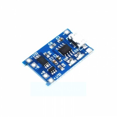 Контроллер зарядки аккумуляторов 18650 с защитой  ( 5V 1А)