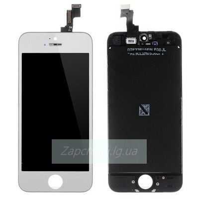 Дисплей для iPhone 5S + тачскрин белый с рамкой HC (JDF)