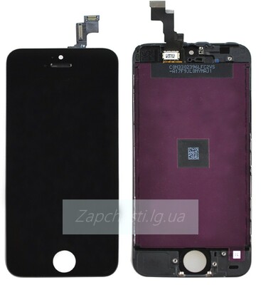 Дисплей для iPhone 5 + тачскрин черный с рамкой (TianMa)