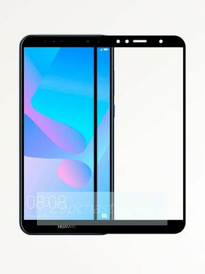 Защитное стекло Полное покрытие для Huawei Y6 2018/Y6 Prime 2018/Honor 7A Pro/7C Черное