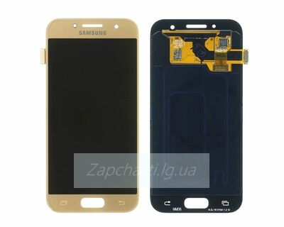 Дисплей для Samsung A320F Galaxy A3 (2017) + тачскрин (золото) ОРИГ100%