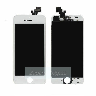 Дисплей для iPhone 5 + тачскрин белый с рамкой ориг