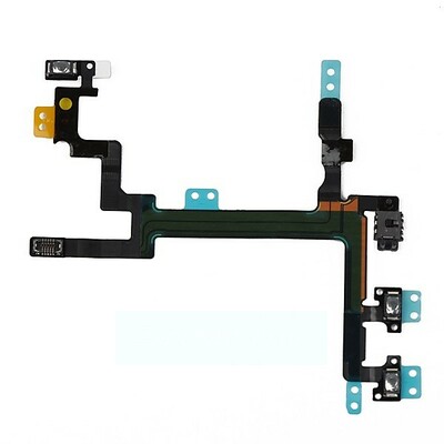 Шлейф для iPhone 5 с кнопкой включения, кнопками громкости и микрофоном