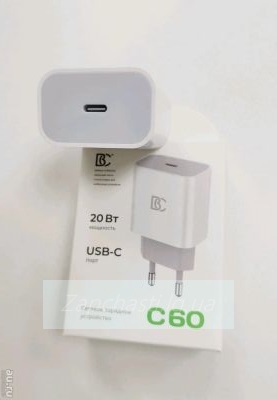 СЗУ Type-C BC C60 (20W, PD) Белый