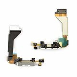 Шлейф для iPhone 4S с разъёмом зарядки и микрофоном, белый