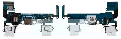 Шлейф для Samsung A500F Galaxy A5 Duos/A500FU/A500H с разъемом зарядки, разъемом наушников, с кнопкой Меню (Home), сенсорными кнопками, микрофоном