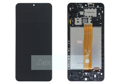Дисплей для Samsung A125F Galaxy A12 в рамке + тачскрин (черный) (orig LCD)