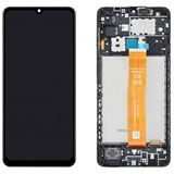 Дисплей для Samsung A127F Galaxy A12s в рамке + тачскрин (черный) (ORIG LCD)