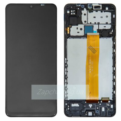 Дисплей для Samsung M127F Galaxy M12 в рамке + тачскрин (черный) (ORIG LCD)
