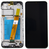 Дисплей для Samsung A015F Galaxy A01 (2020) в рамке + тачскрин (черный) (ORIG LCD) (широкий коннектор)