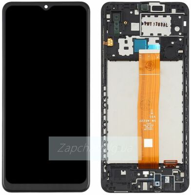 Дисплей для Samsung A022F Galaxy A02 в рамке + тачскрин (черный) (ORIG LCD)