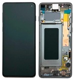 Дисплей для Samsung G770F Galaxy S10 Lite в рамке + тачскрин (черный) 100%