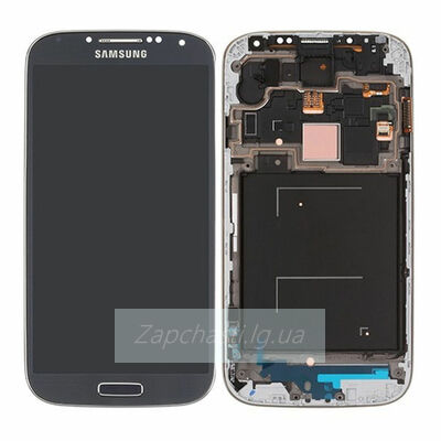 Дисплей для Samsung i9505 Galaxy S4 LTE + тачскрин + рамка (черный) ОРИГ 100%