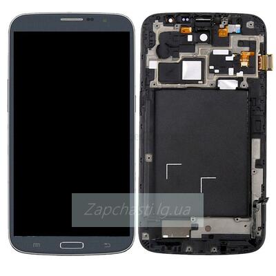 Дисплей для Samsung i9200 Galaxy Mega 6.3 c рамкой + тачскрин (синий)