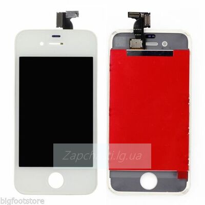 Дисплей для iPhone 4 + тачскрин белый с рамкой AA