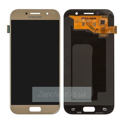 Дисплей для Samsung A520F Galaxy A5 (2017) + тачскрин (золото) (OLED)