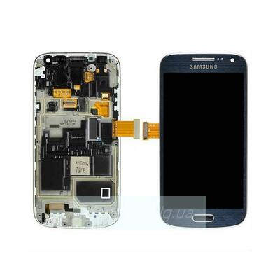 Дисплей для Samsung i9190/i9192/i9195 Galaxy S4 mini в рамке + тачскрин (синий) ОРИГ 100%