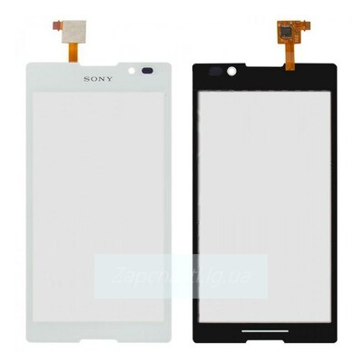 Тачскрин для Sony C2305 S39h Xperia C, белый, оригинал (Китай)