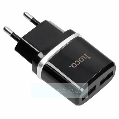 СЗУ HOCO C12 (2-USB/2.4A) (черный)