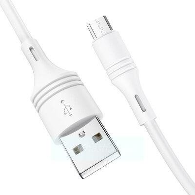 Кабель USB BOROFONE (BX43) CoolJoy microUSB (1м) (белый)