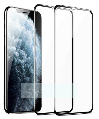 Защитное стекло Стандарт для iPhone Xs Max/11 Pro Max Черный (Полное покрытие)