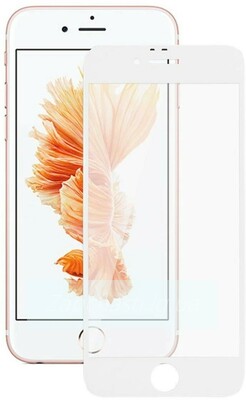 Защитное стекло Стандарт для iPhone 6 Plus/6S Plus Белый (Полное покрытие)