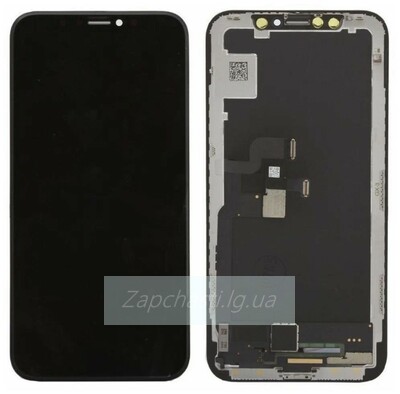 Дисплей для iPhone X + тачскрин черный с рамкой (OLED GX OLD)