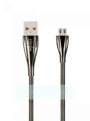 Кабель USB VIXION (K20) Zink Alloy micro USB (1м) (черный)