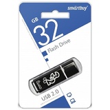 Накопитель USB Flash 32GB 2.0 Smartbuy Glossy (черный)