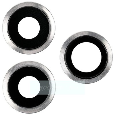 Стекло камеры для iPhone 11 PRO\11 PRO MAX (3шт) Серебро