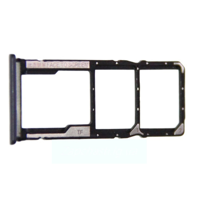 Держатель сим/карты памяти для Xiaomi Redmi Note 9 (черный)