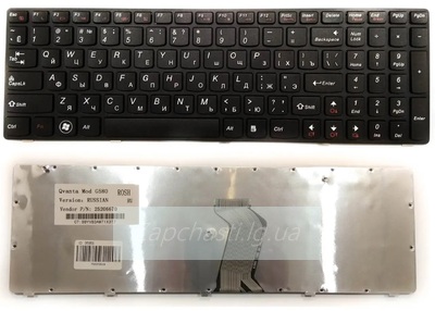 Клавиатура для ноутбука LENOVO (G580, G585, N580, N585, Z580, Z585) rus, RED frame ORIGINAL