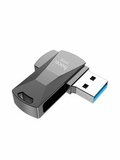 Накопитель USB Flash (USB 3.0) 128GB Hoco UD5 Wisdom Металический корпус Черный
