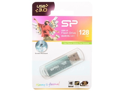 Накопитель USB 3.0 128GB Silicon Power Marvel M01 (SP128GBUF3M01V1B) (серый)
