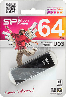Накопитель USB 64Gb Silicon Power Ultima U03 (SP064GBUF2U03V1K) (черный)