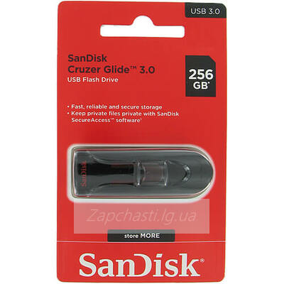 Накопитель USB 3.0 256GB SanDisk Cruzer Glide (SDCZ600-256G-G35)