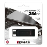 Накопитель USB-C Flash 256GB 3.2 Kingston DataTraveler 70 (черный)