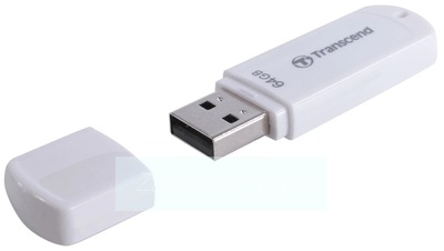 Накопитель USB 64Gb Transcend JetFlash 370 (TS64GJF370) White