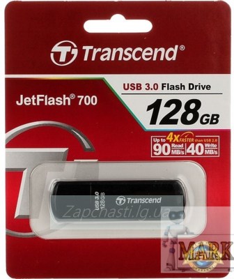 Накопитель USB 3.0 128GB Transcend JetFlash 700 (TS128GJF700) (черный)
