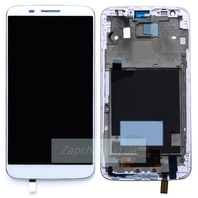 Дисплей для LG D802 / G2 в рамке + тачскрин (белый)