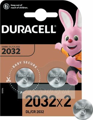 Батарейка Duracell литиевый CR2032 (блистер 2 шт)