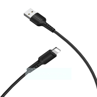 Кабель USB BOROFONE (BX16) Easy для iPhone Lightning 8 pin (1м) (черный)