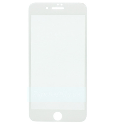 Защитное стекло Оптима для iPhone 7 Plus/8 Plus (Закалённое, полное покрытие) Белое