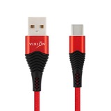 Кабель USB VIXION (K26c) Type-C (1м) (красный)