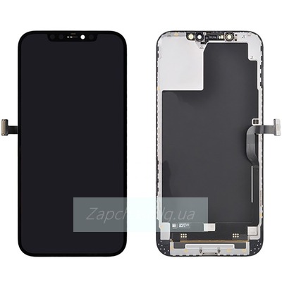 Дисплей для iPhone 12 Pro Max + тачскрин черный с рамкой (OLED GX)