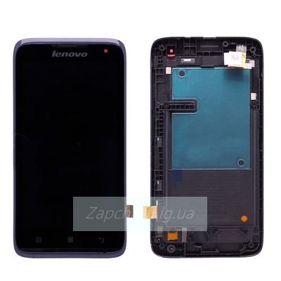 Дисплей для Lenovo A526 в рамке + тачскрин (черный) ориг