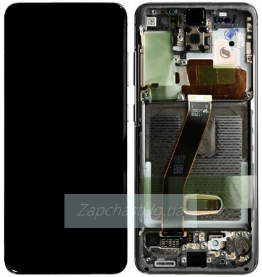 Дисплей для Samsung G980F Galaxy S20 в рамке + тачскрин (серый) ORIG 100%