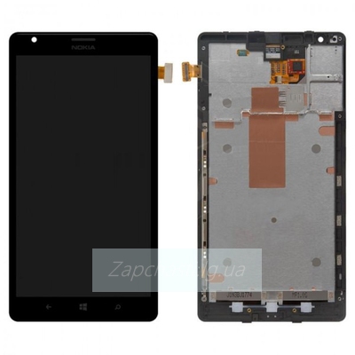 Дисплей для Nokia 1520 в рамке + тачскрин (черный)