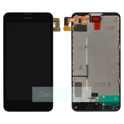 Дисплей для Nokia 630 / 635 (RM978/RM976/RM974/RM975) (Lumia) в рамке + тачскрин (черный)