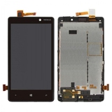Дисплей для Nokia 820 (Lumia) в рамке + тачскрин (черный)